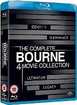 BOURNE QUADRILOGY: TOŻSAMOŚĆ BOURNE'A + KRUCJATA BOURNE'A + ULTIMATUM BOURNE'A + DZIEDZICTWO BOURNE'A - 4 x Blu-ray